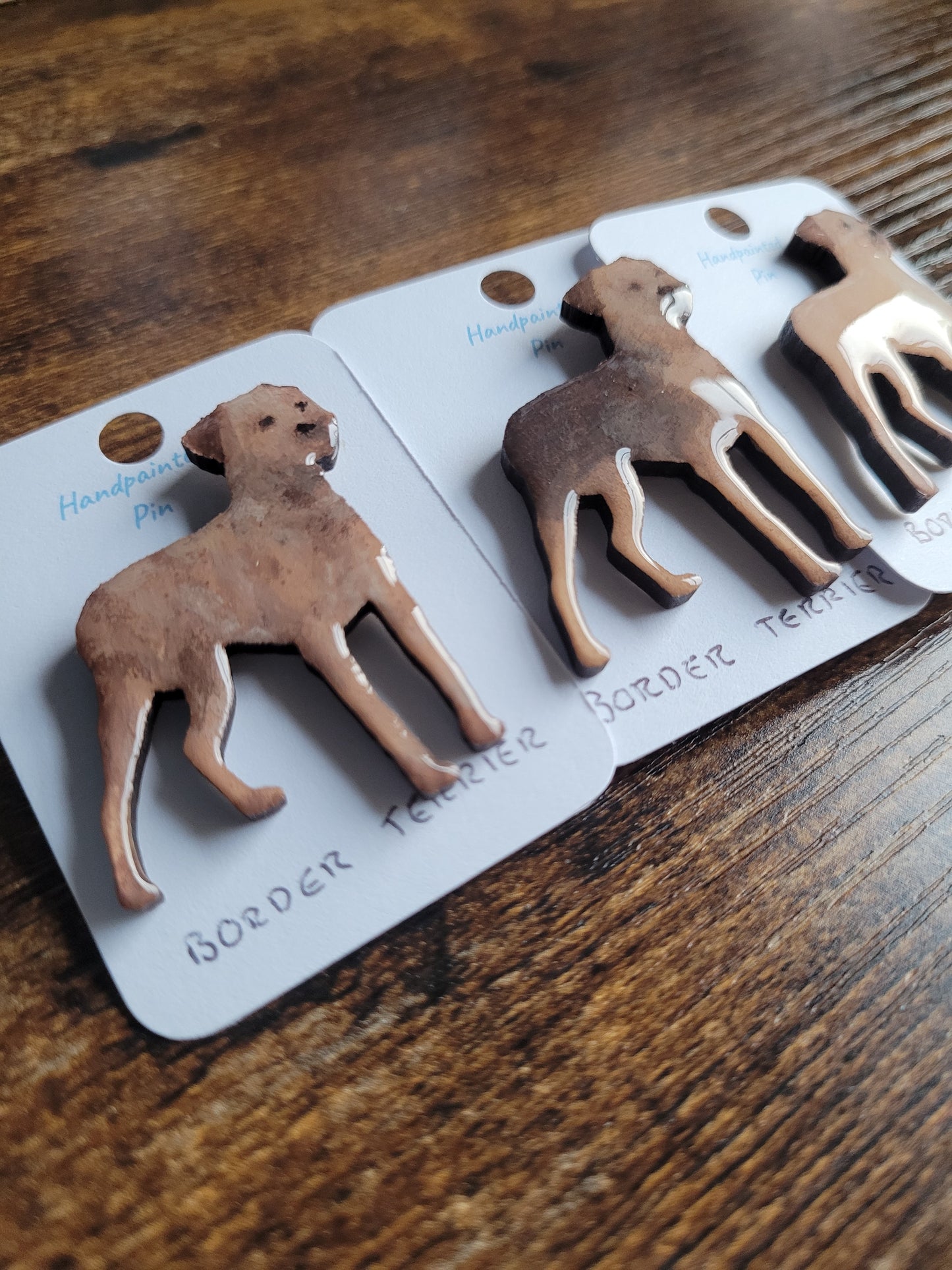 Border Terrier Pins - Original Painted Pins