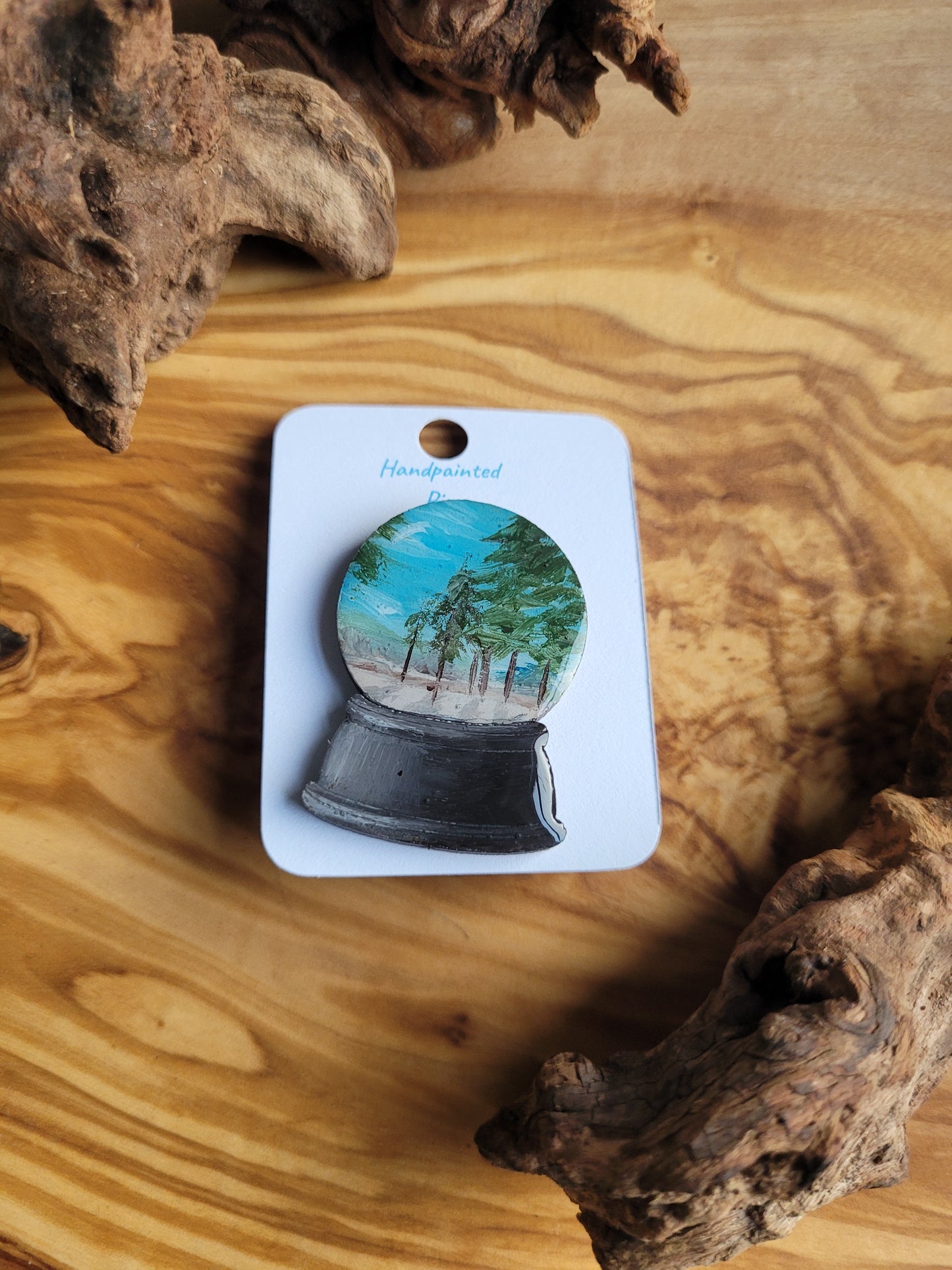 Snowglobe Pins - Original Painted Pins