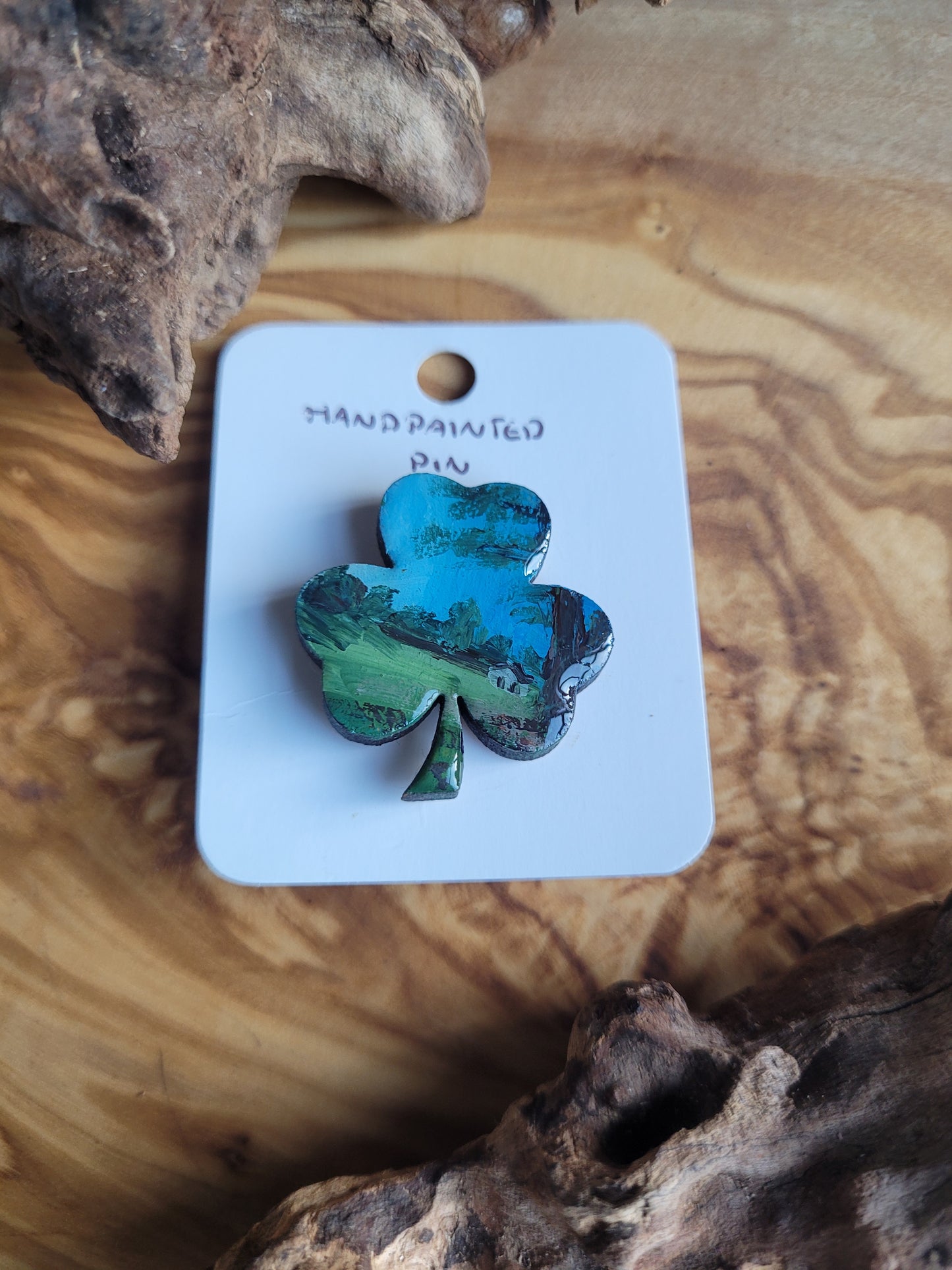 Shamrock Clover Pins - Original Painted Pins