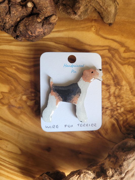 Wire Fox Terrier - Original Painted Pins