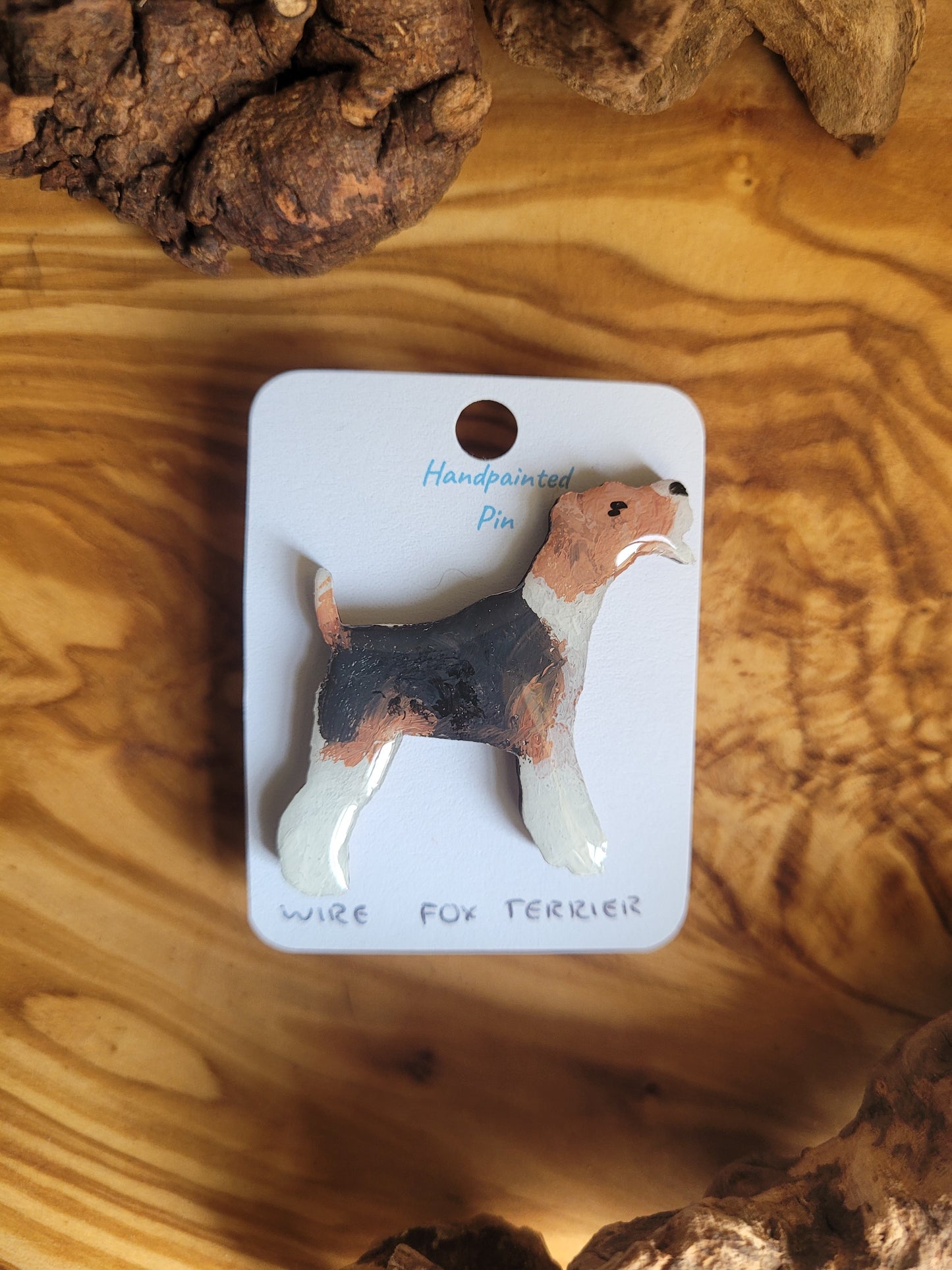 Wire Fox Terrier - Original Painted Pins