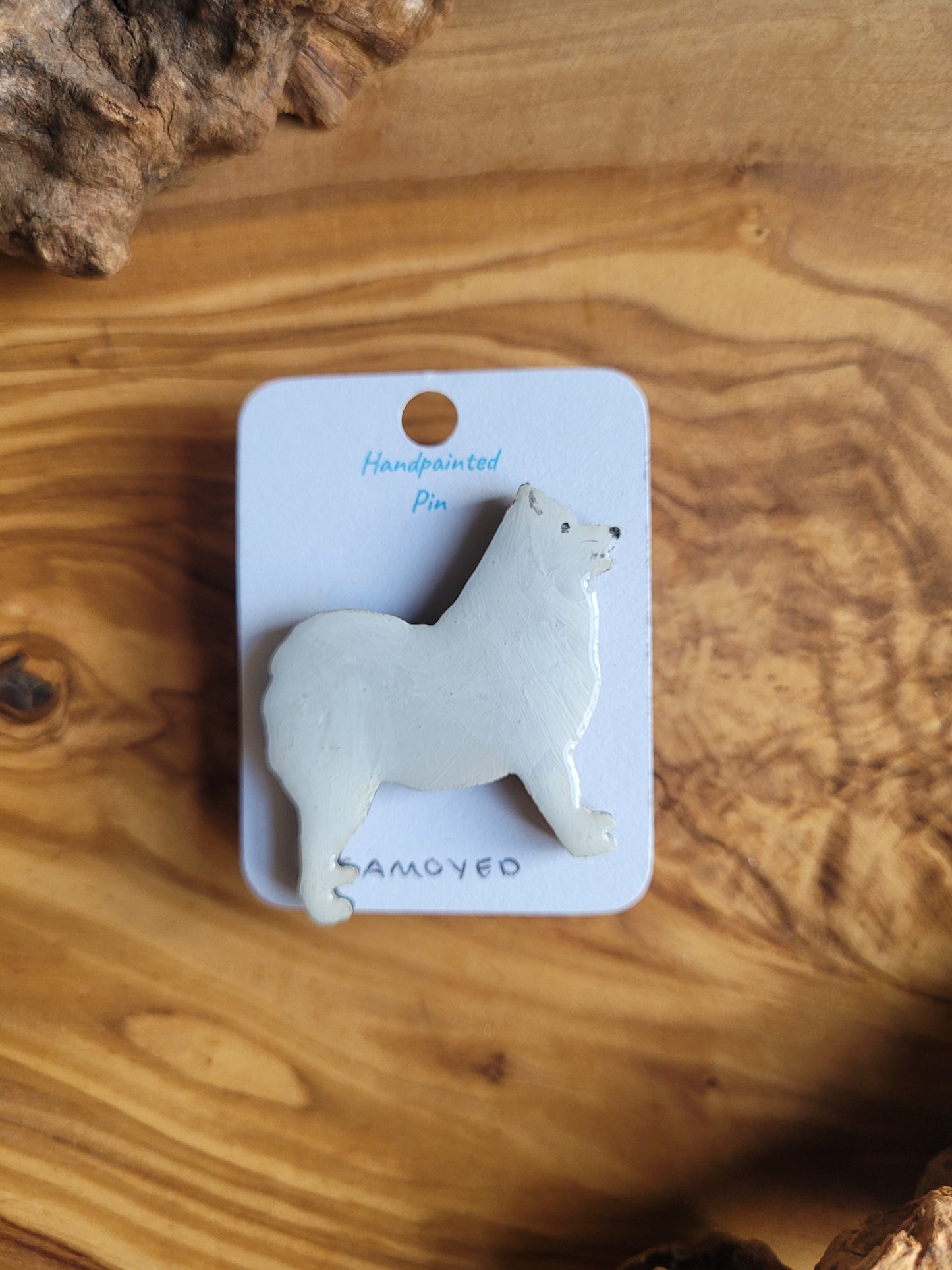 Samoyed Dog Pins - Hand-Painted Wooden Pin