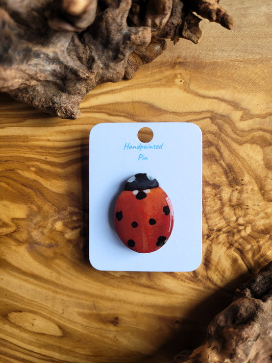 Ladybird Pins - Original Painted Wooden Pins