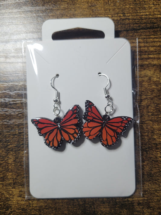 Butterfly Earrings - Original Painted Earrings