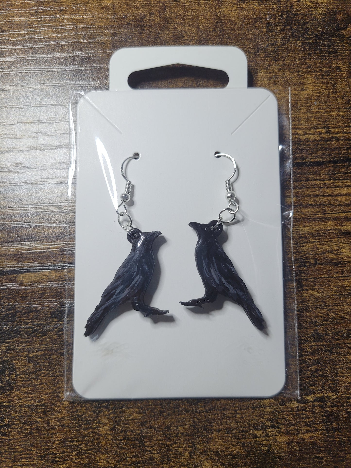 Raven Earrings - Original Painted Earrings