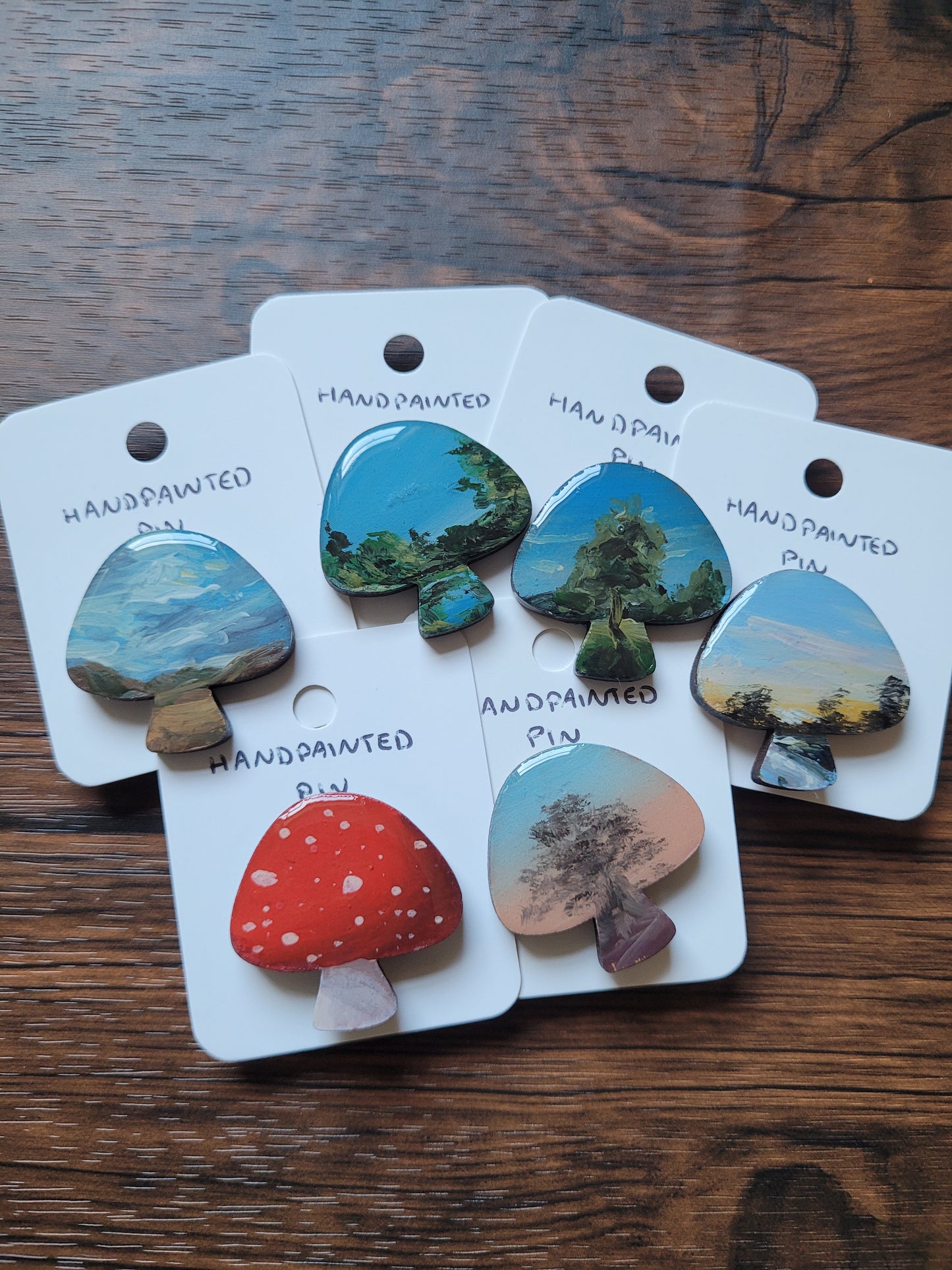 Mushroom Pins - Original Paintings