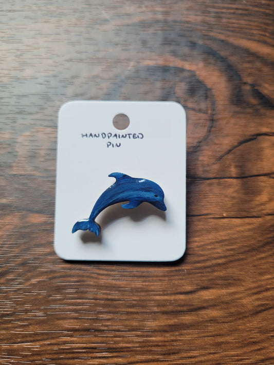 Painted Dolphin & Orca Pins