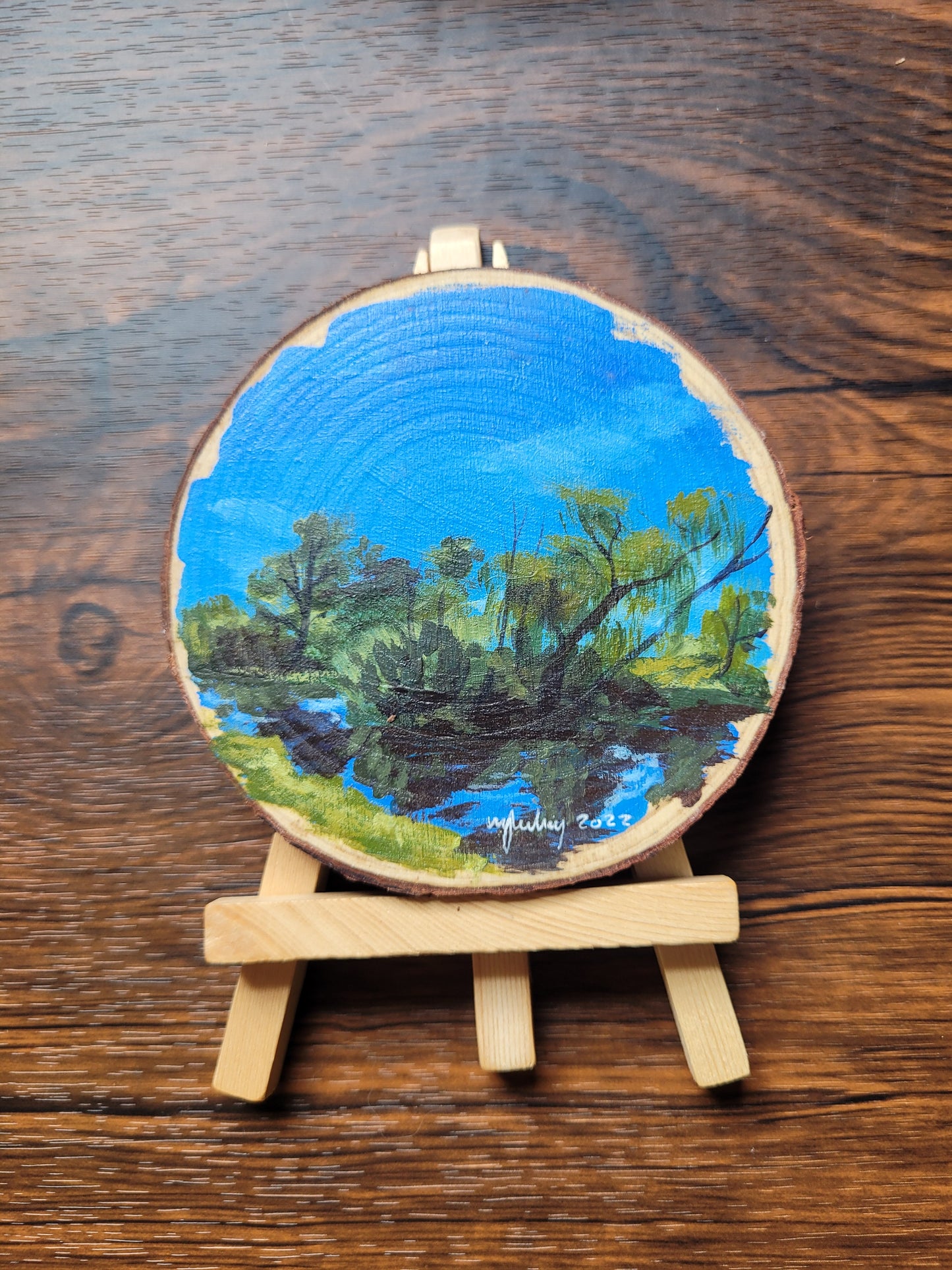 Mini Log & Easel - Original PAintings