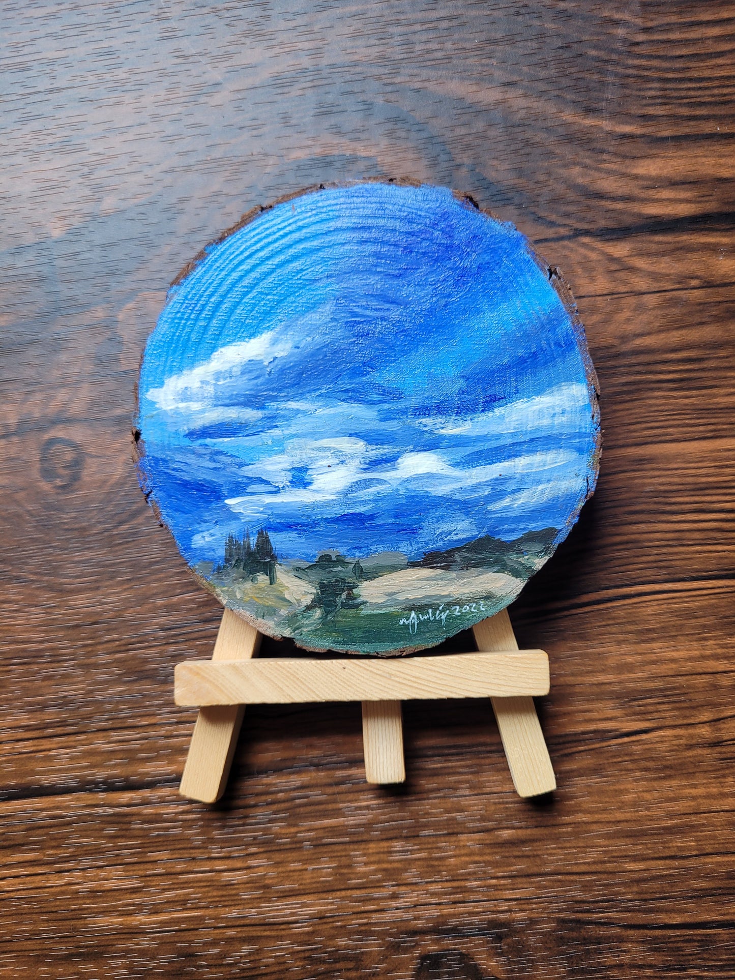 Mini Log & Easel - Original PAintings