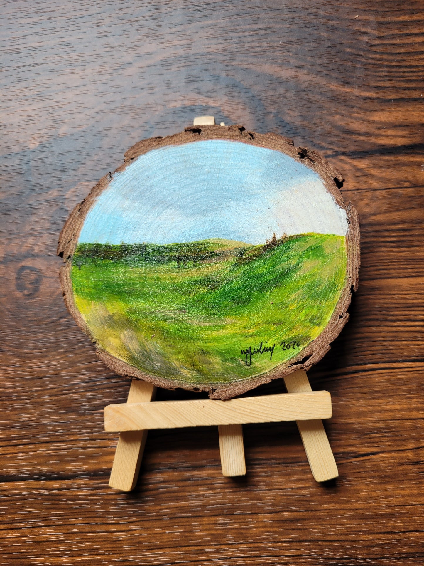 Mini Log & Easel - Original PAintings