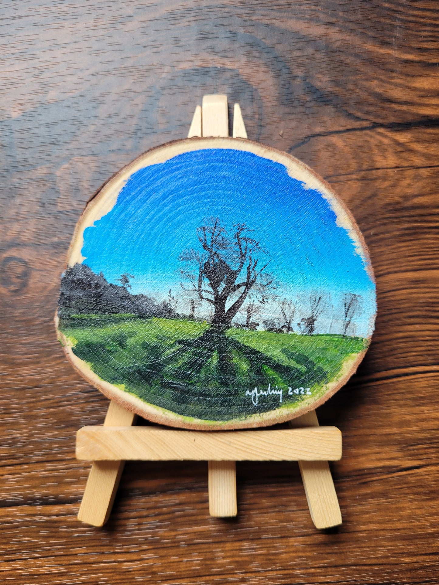 Mini Log & Easel - Original PAintings