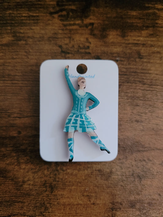 Painted Highland Dancers Pins