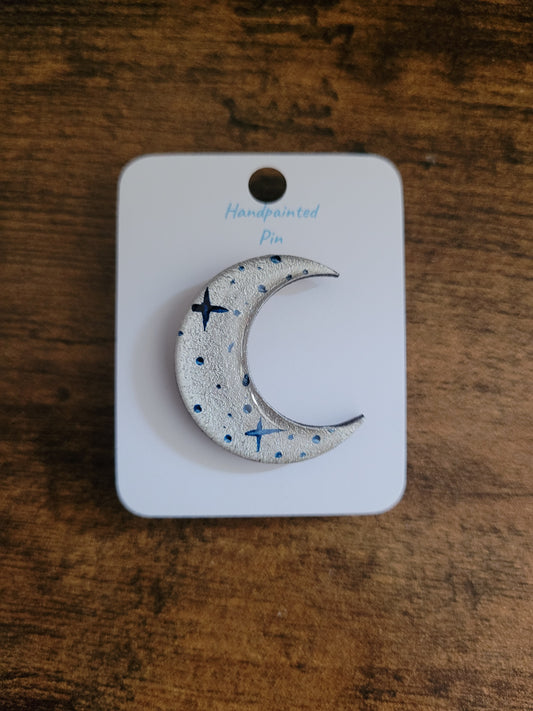 Painted Moon Pins