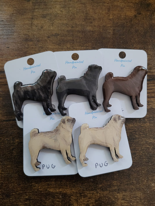 Pug Pins - Original Painted Pins