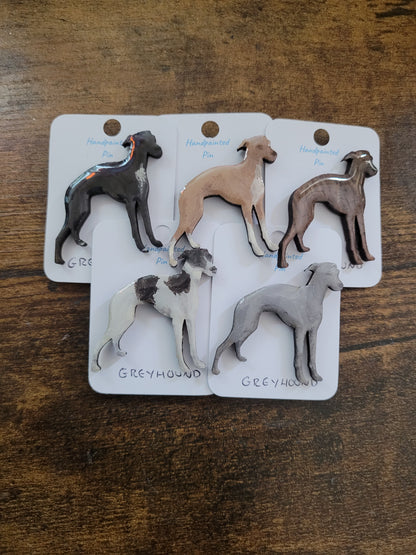 Greyhound Pins - Original Painted Pins