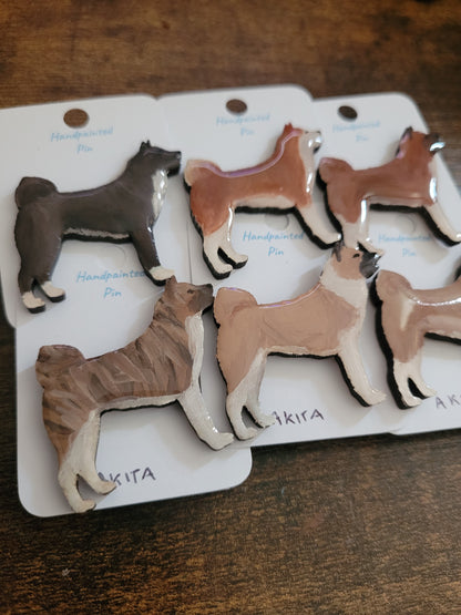 Akita Pins - Original Painted Pins