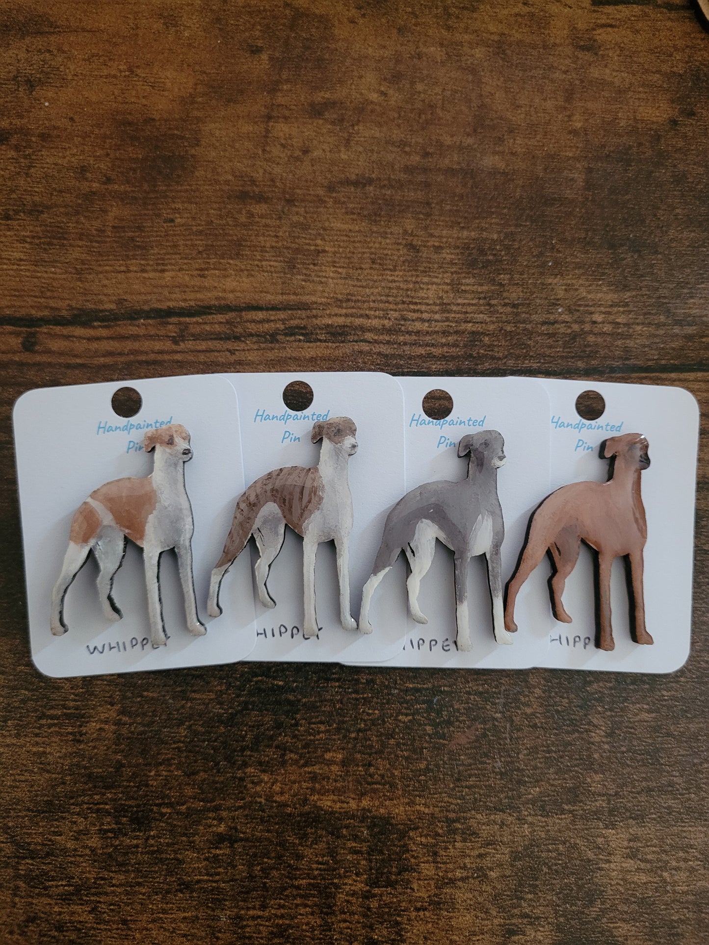 Whippet Pins - Original Painted Pins