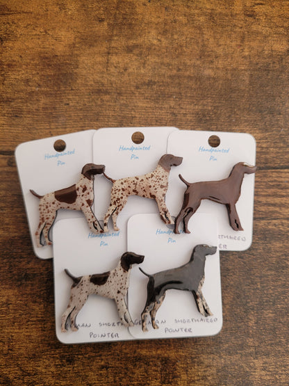 German Shorthaired Pointer Pins - Original Painted Pins