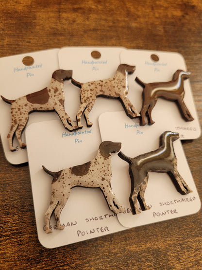 German Shorthaired Pointer Pins - Original Painted Pins