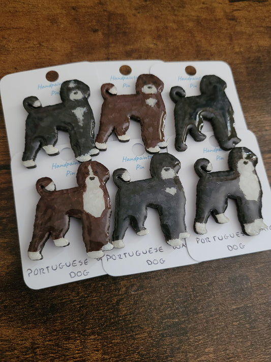 Portuguese Water Dog Pins - Original Painted Pins