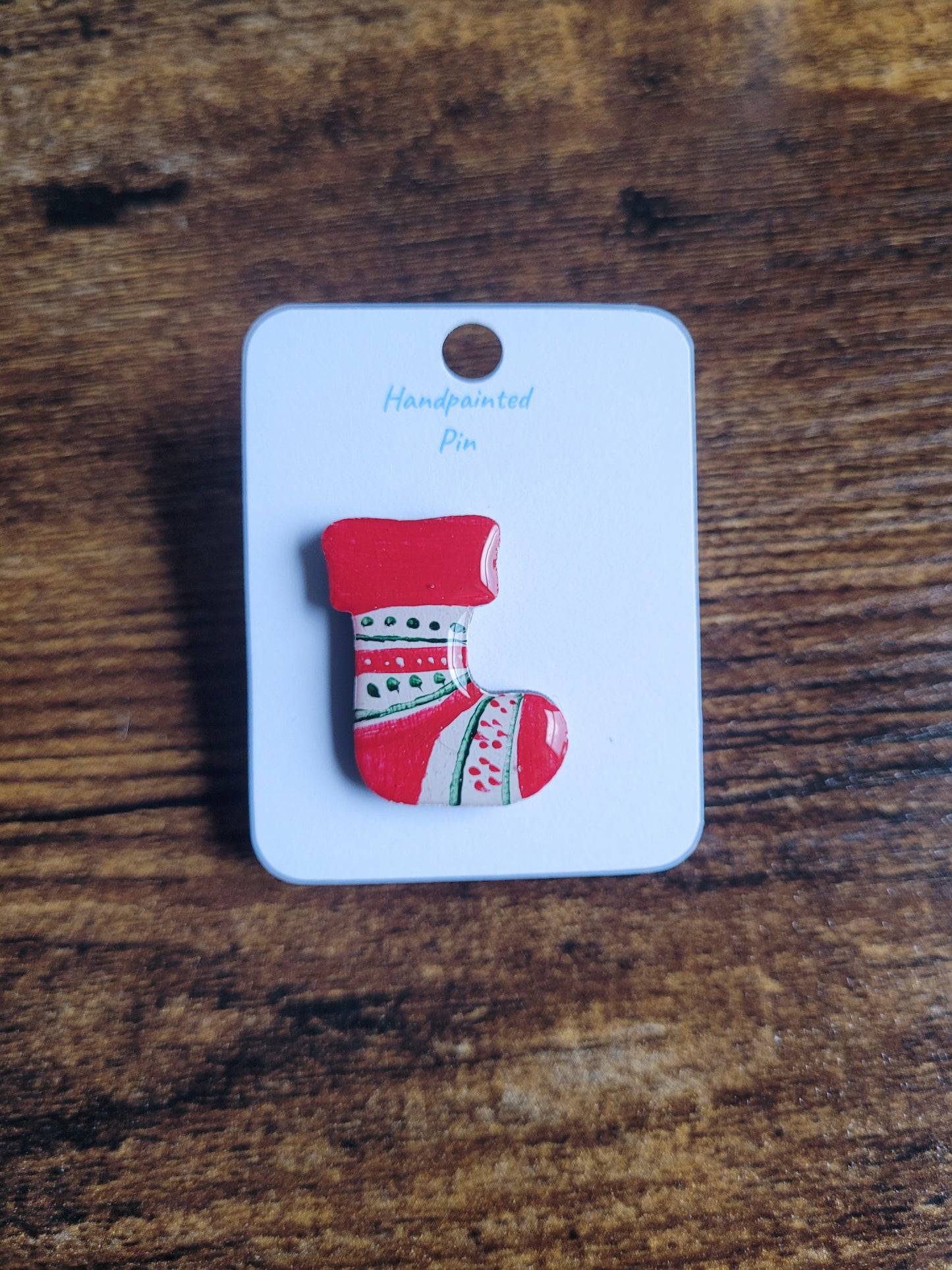 Christmas Stocking Pins - Original Painted Pins