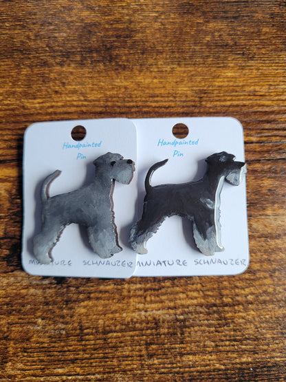 Minature Schnauzer Pins - Original Painted Pins