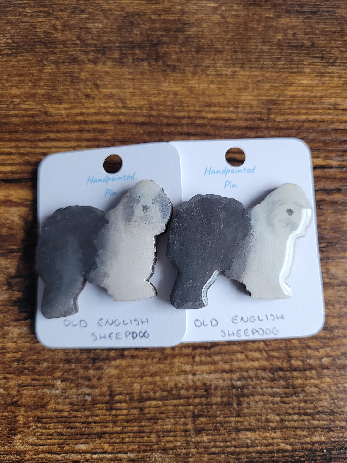 Old English Sheepdog Pins - Original Painted Pins