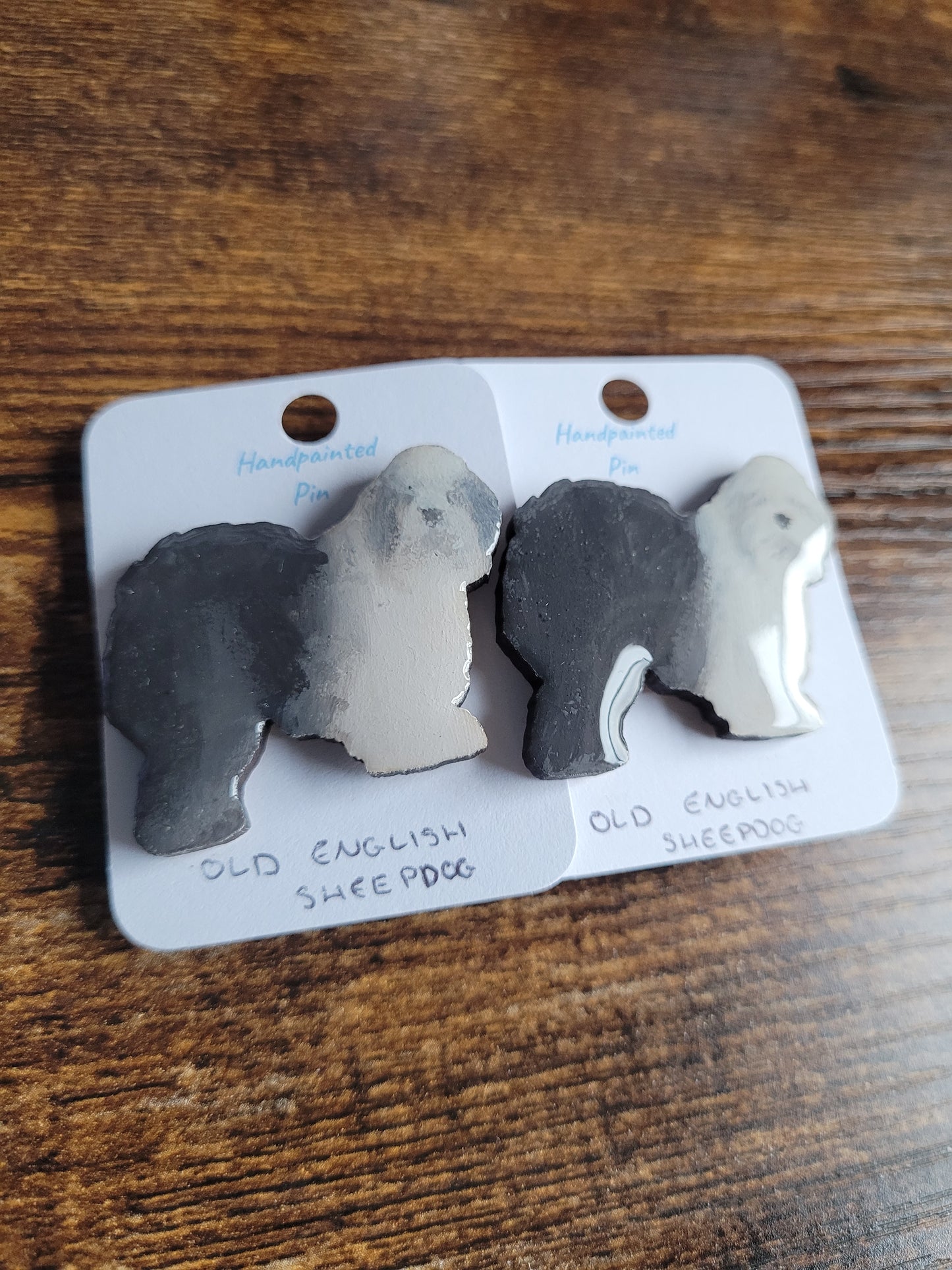 Old English Sheepdog Pins - Original Painted Pins