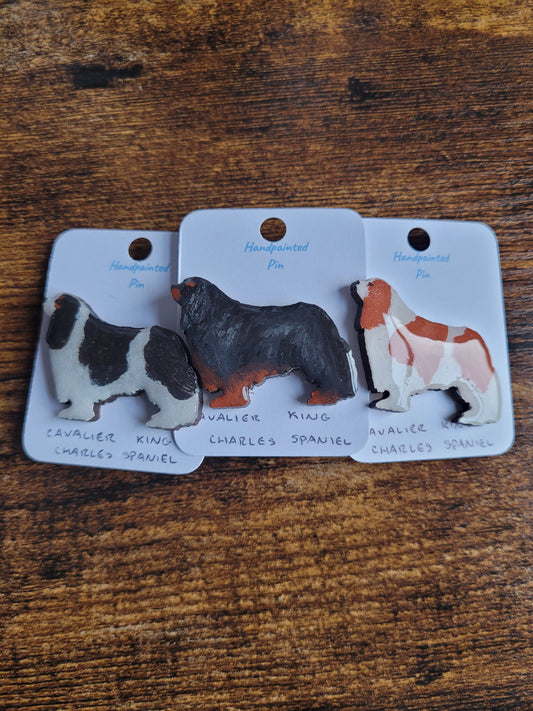 Cavalier King Charles Spaniel Pins - Original Painted Pins