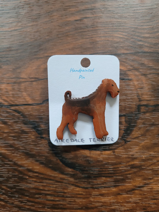 Airedale Terrier Pins - Original Painted Pins