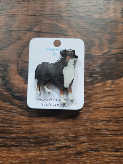 Australian Shepherd Pins - Original Painted Pins