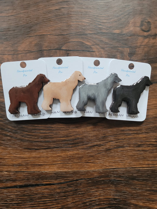 Afghan Hound Pins - Original Painted Pins