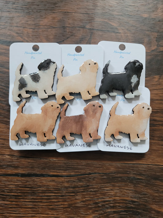 Havanese Pins - Original Painted Pins