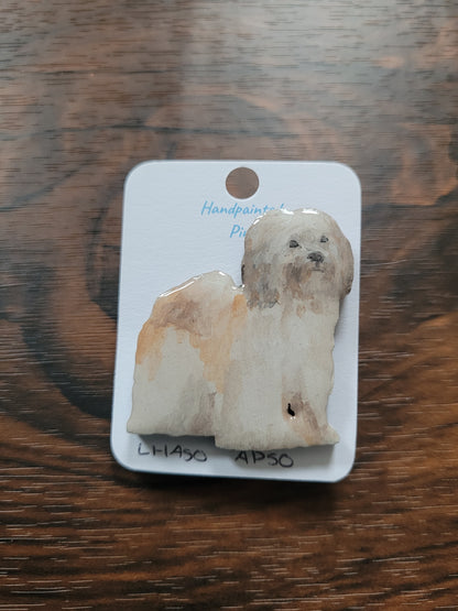 Lhaso Apso Pins - Original Painted Pins