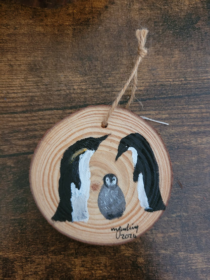 Mini Painted Hanging Log Slices