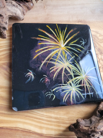 Wooden, Slate & Ceramic Coasters - Original Paintings