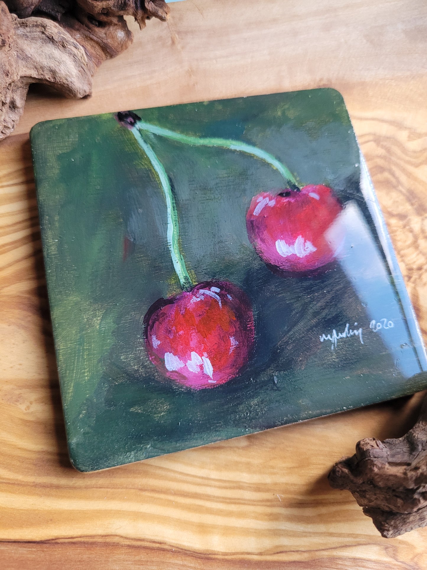 Wooden, Slate & Ceramic Coasters - Original Paintings