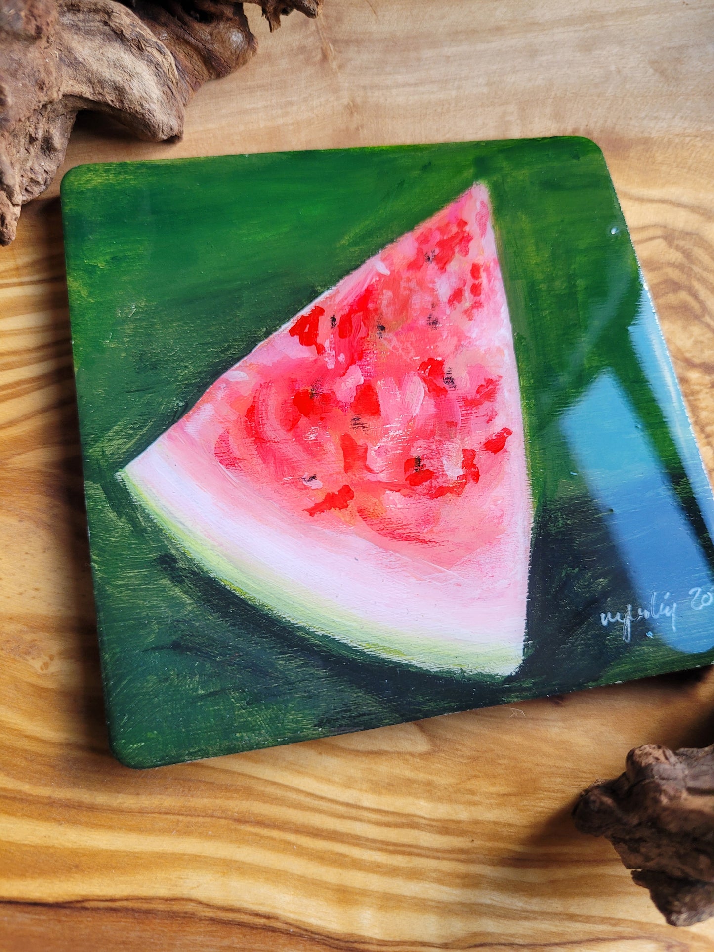 Wooden, Slate & Ceramic Coasters - Original Paintings