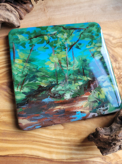 Wooden, Slate & Ceramic Coasters - Original Paintings