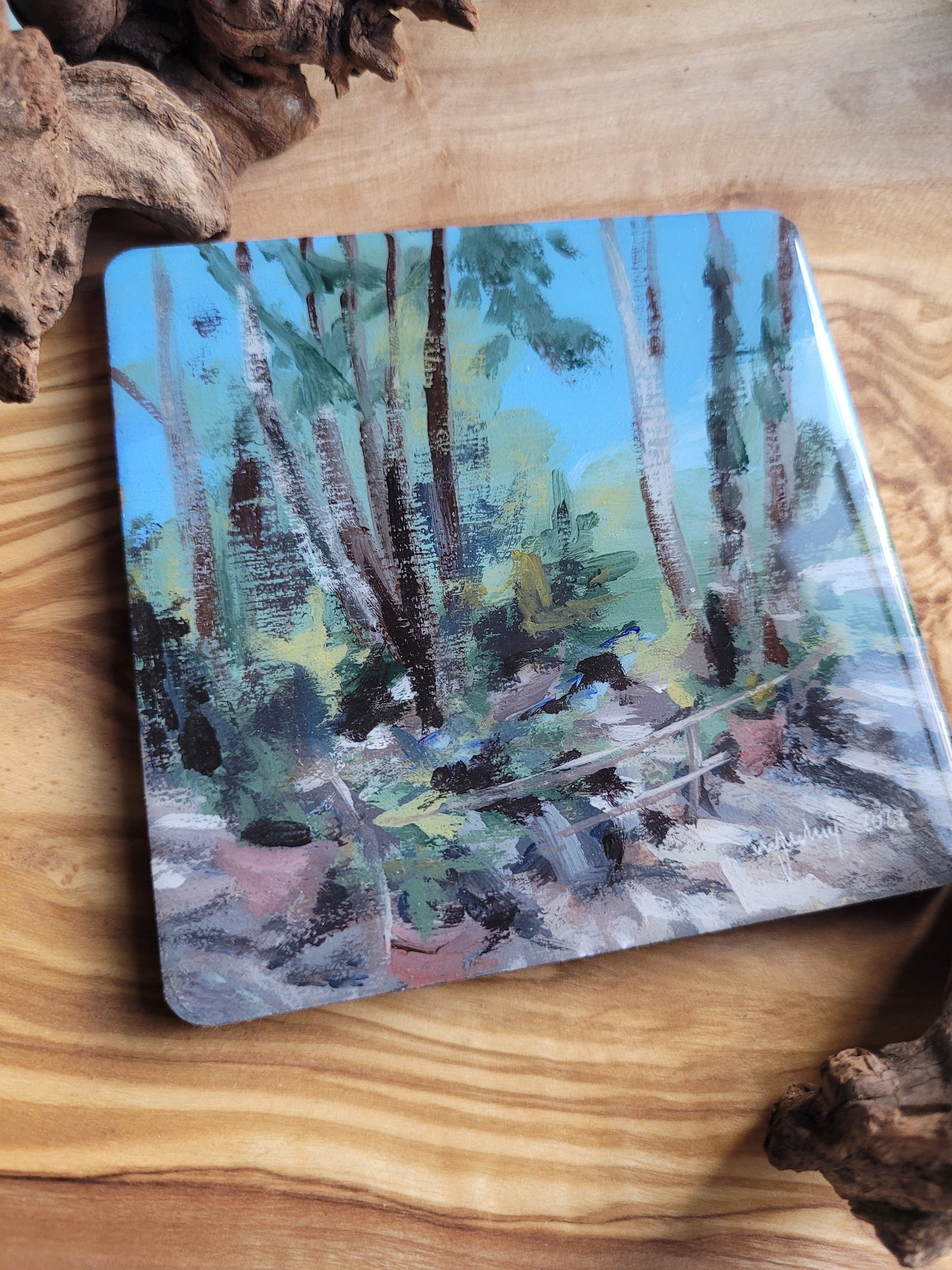 Wooden, Slate & Ceramic Coasters - Original Paintings