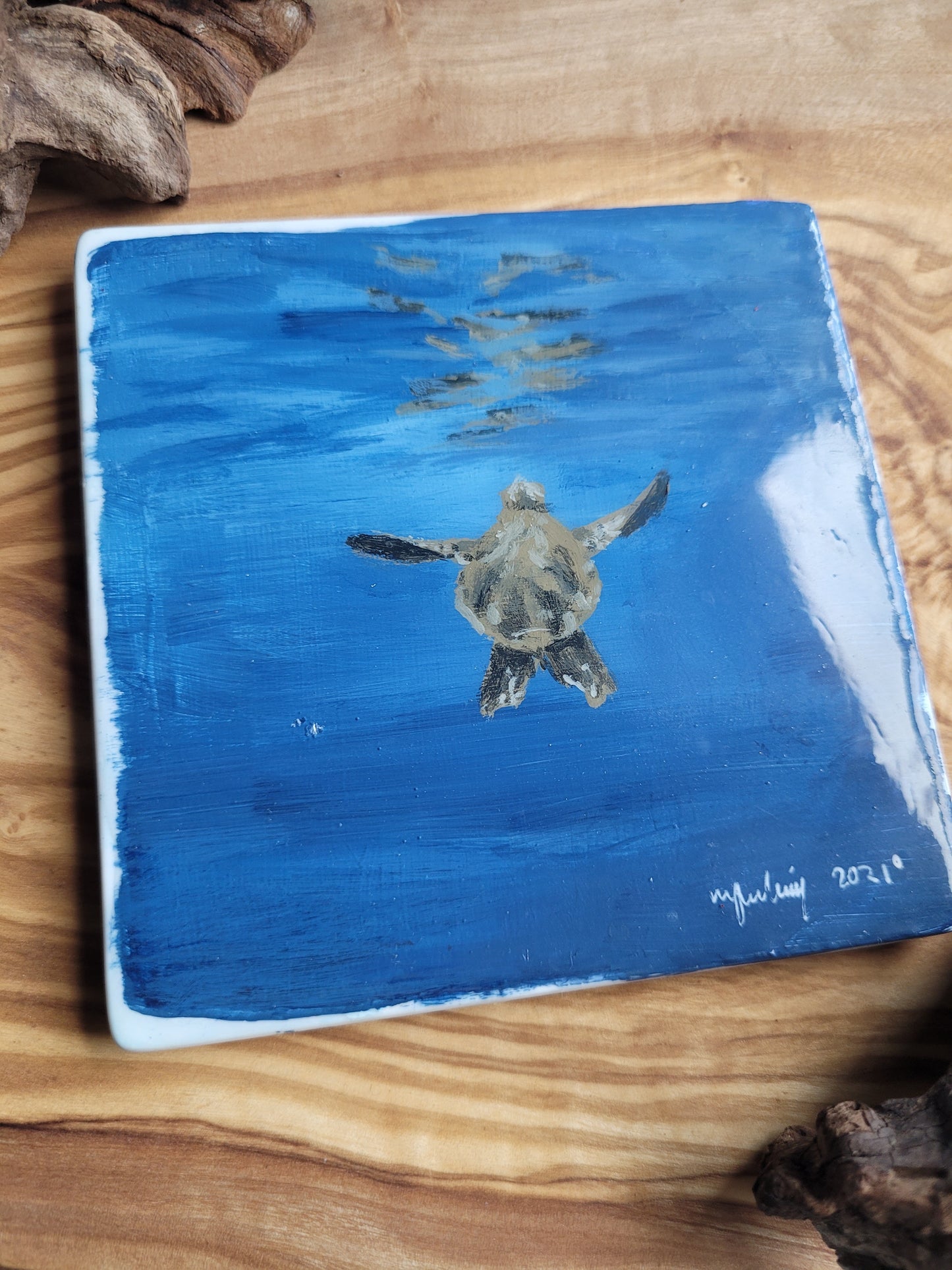 Wooden, Slate & Ceramic Coasters - Original Paintings