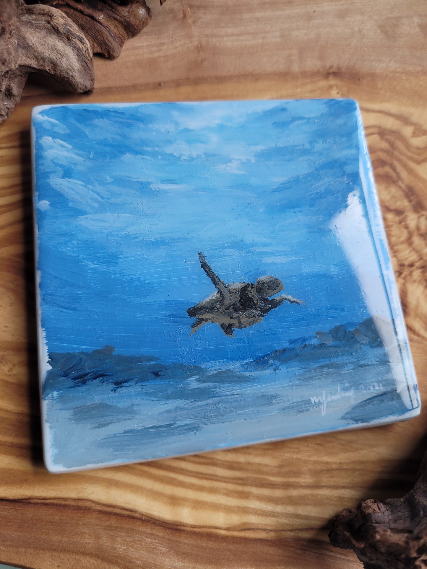 Wooden, Slate & Ceramic Coasters - Original Paintings