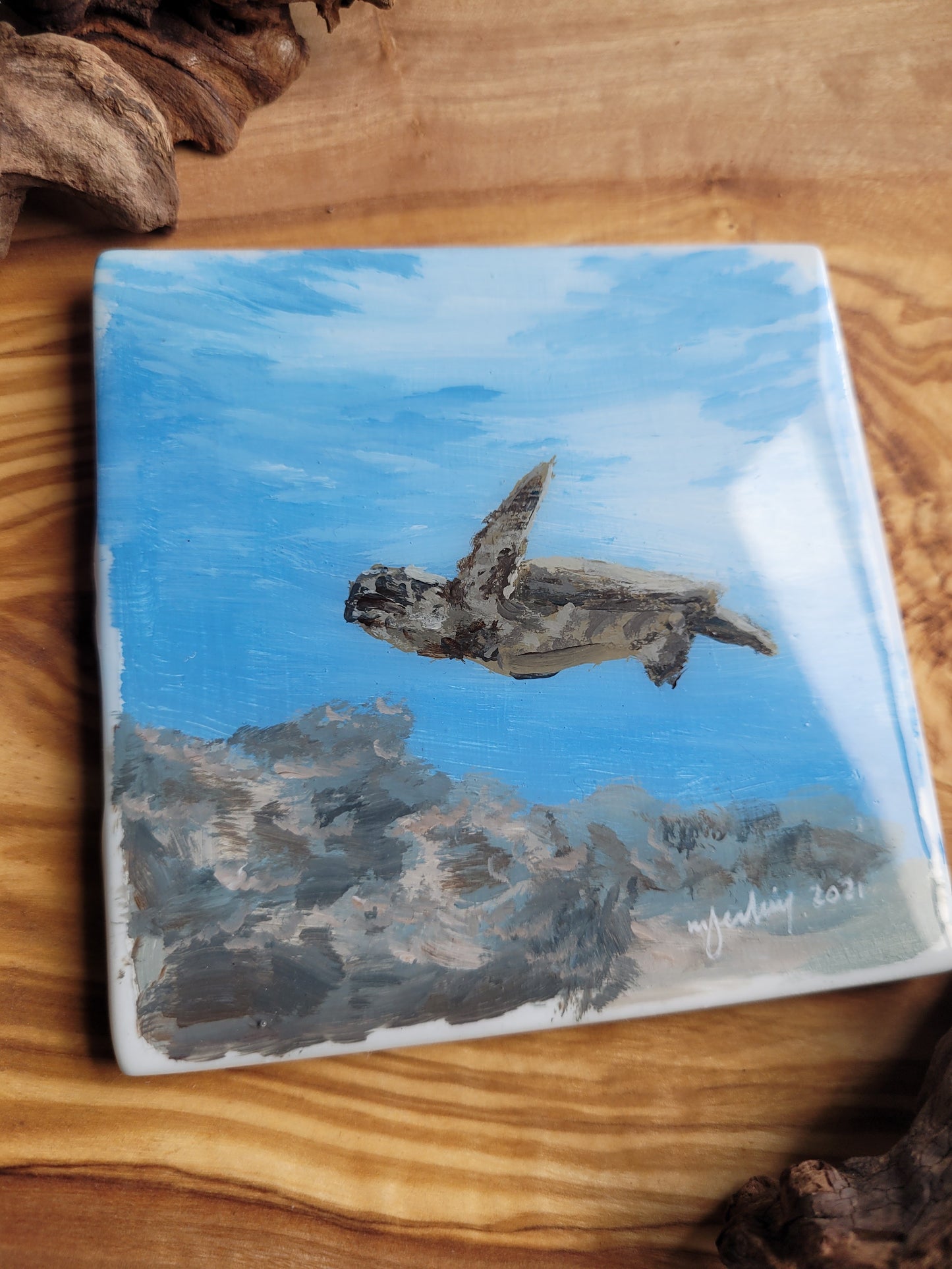 Wooden, Slate & Ceramic Coasters - Original Paintings