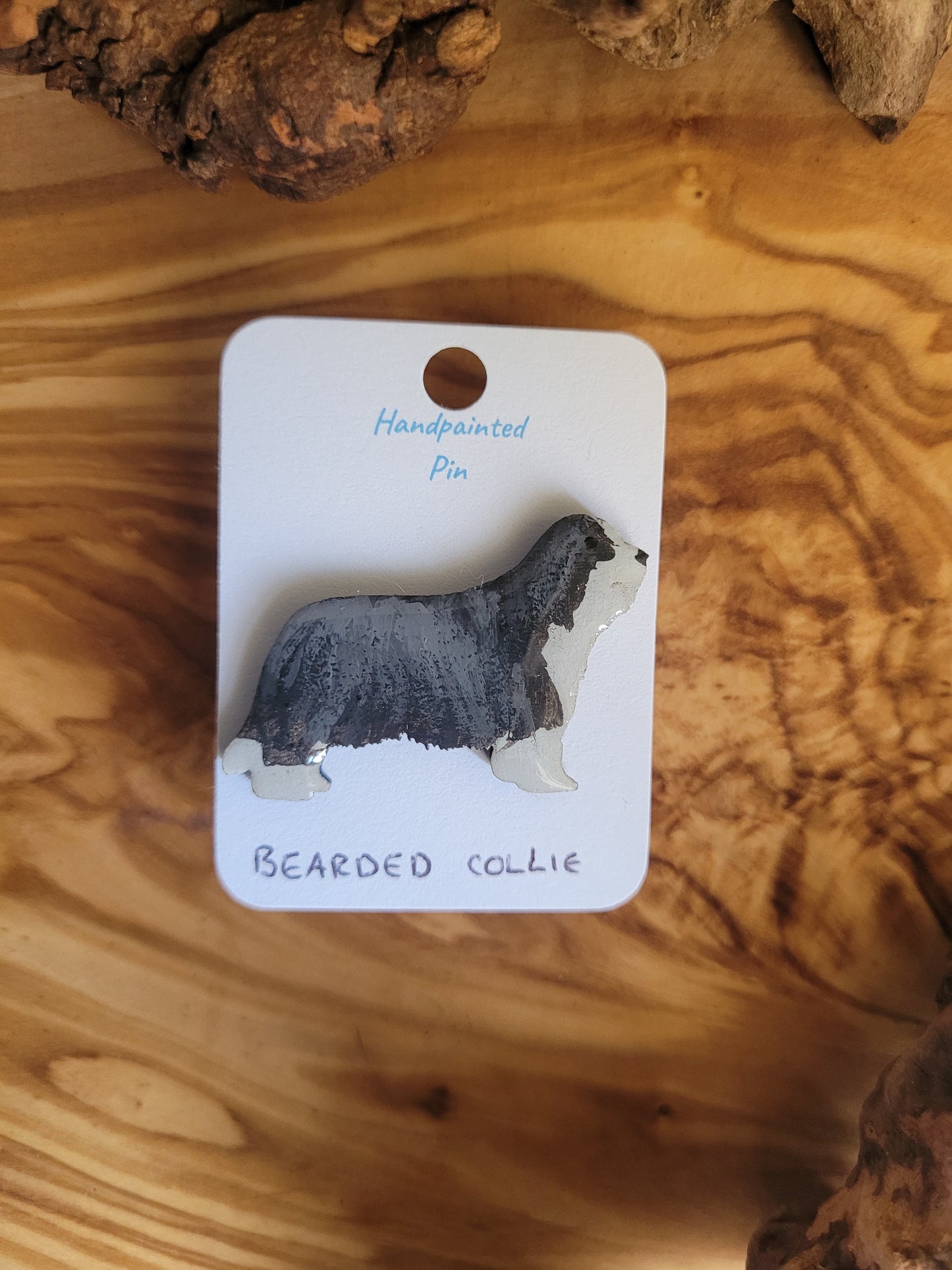 Bearded Collie Pins - Original Painted Pins