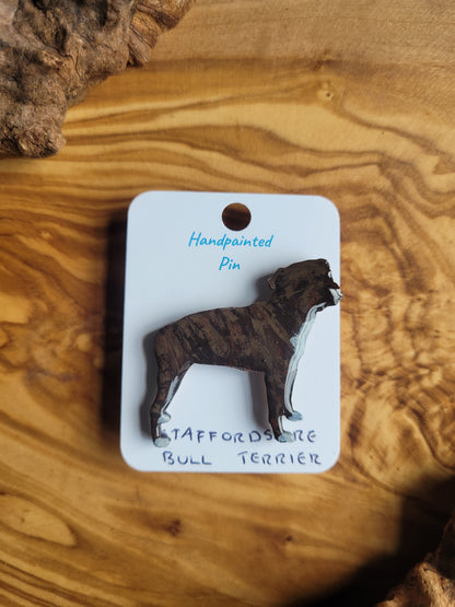 Staffordshire Bull Terrier Pins - Original Painted Pins