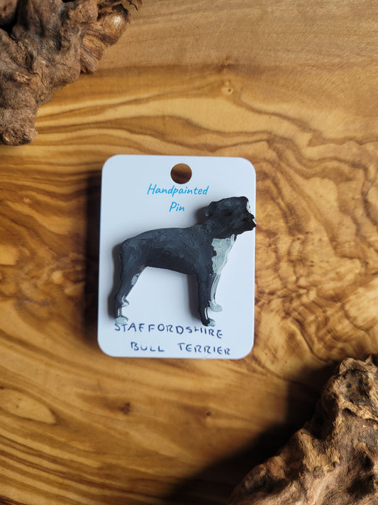 Staffordshire Bull Terrier Pins - Original Painted Pins