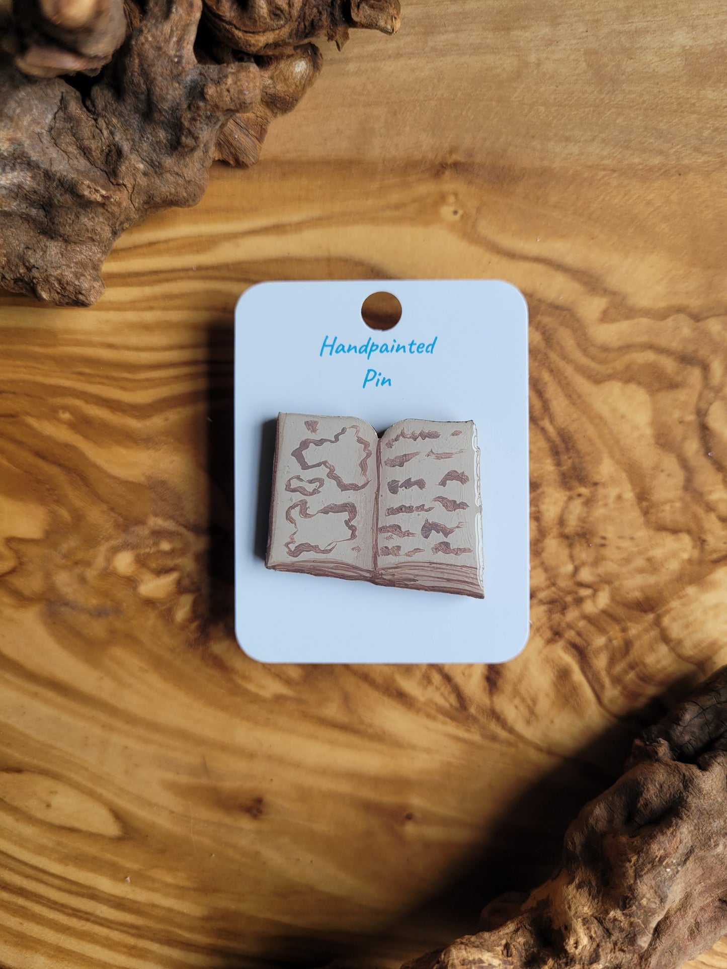 Little Book Pins – Original Hand-Painted Wooden Pins