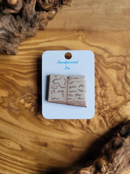 Little Book Pins – Original Hand-Painted Wooden Pins