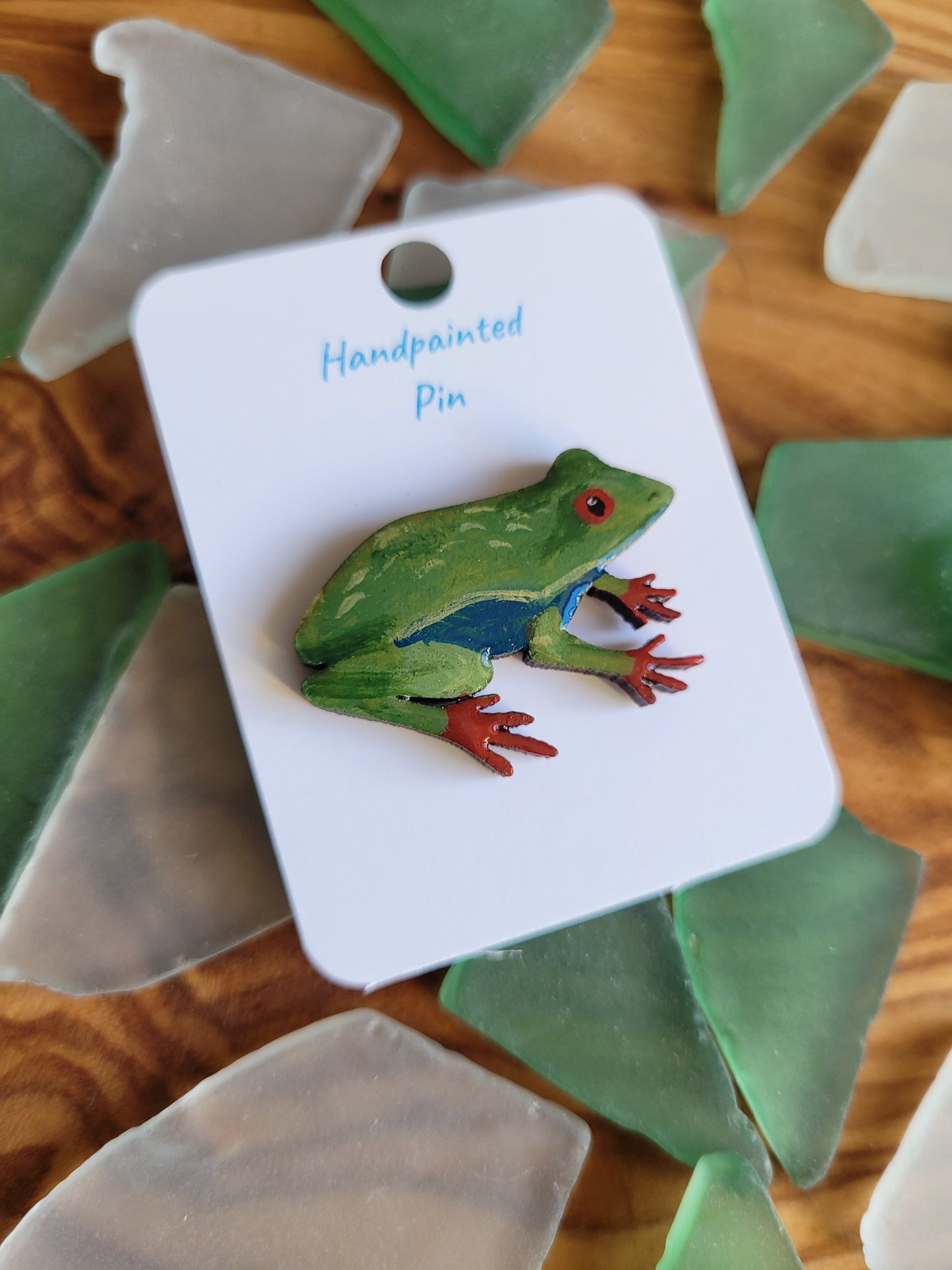 Frog Pins - Original Hand-Painted Wooden Pins