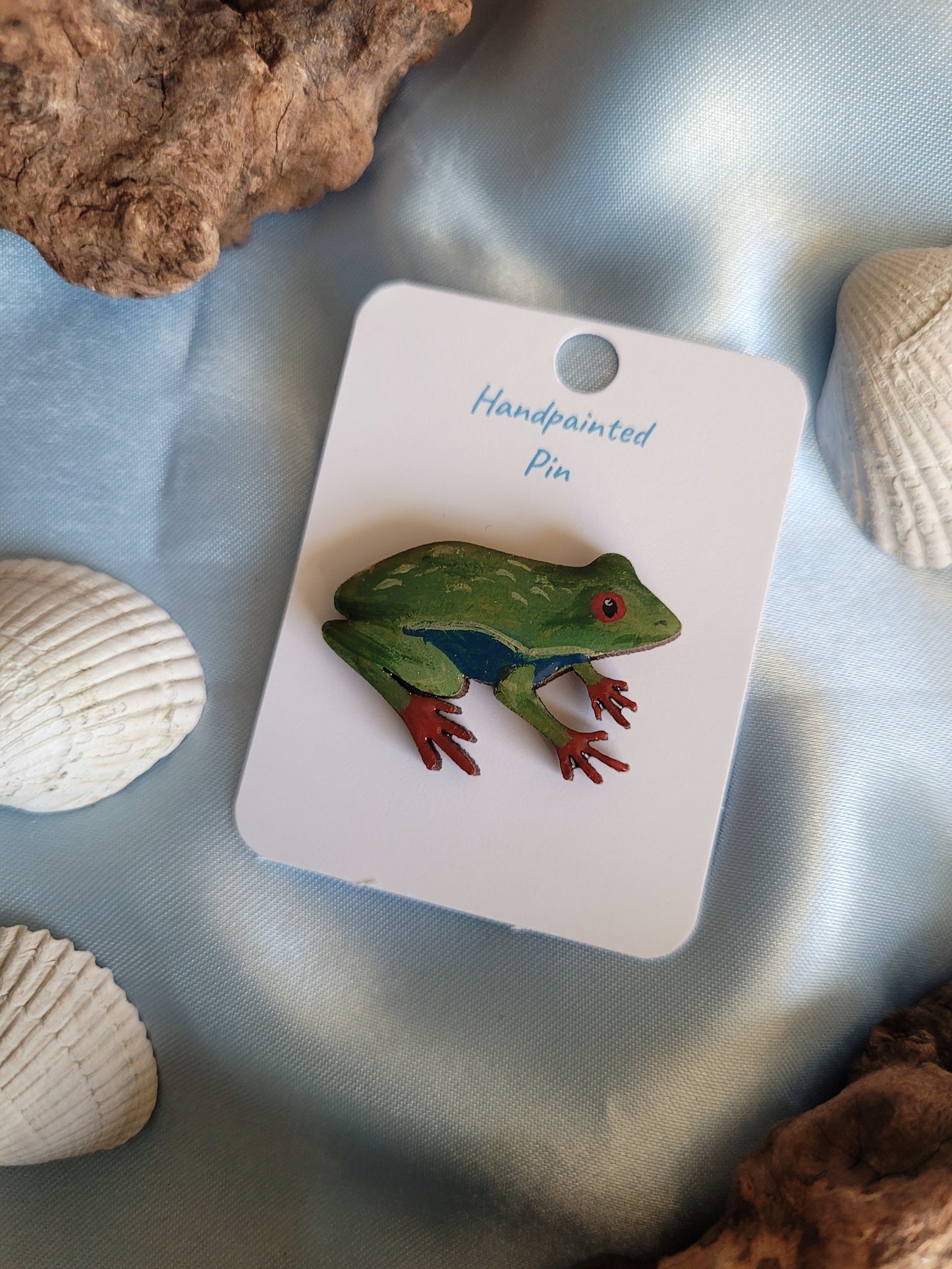 Frog Pins - Original Hand-Painted Wooden Pins